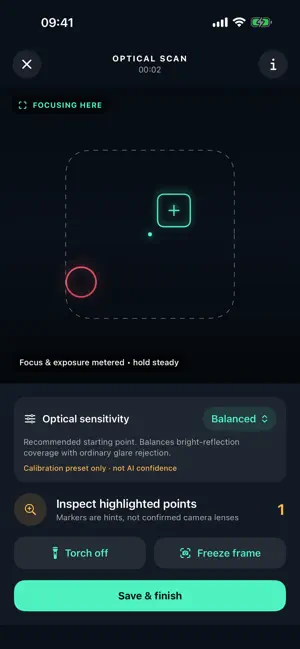 Review optical reflection candidates